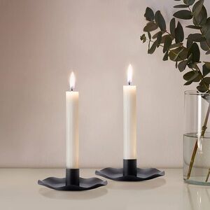✨BNWT - Matte Black Detachable Candlestick Holders 4.8 Inch - set of 2✨